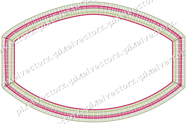 Dekorativer Zierrahmen in Limette und Rosa mit Tafel und Spitzbogen