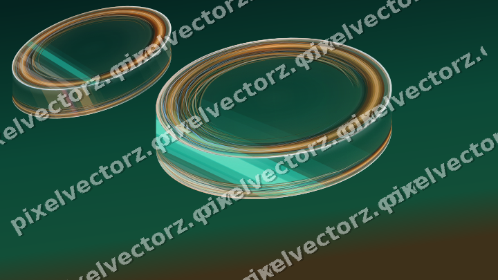 Abstract glass arc in pink and orange
