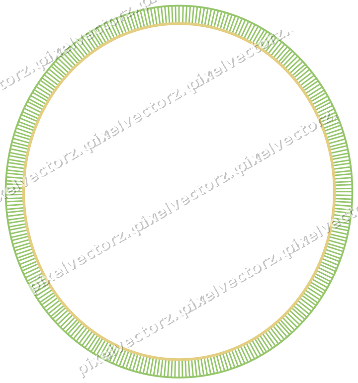 Dekorativer Zierrahmen in Limette und Gelb mit Oval und Schraffur