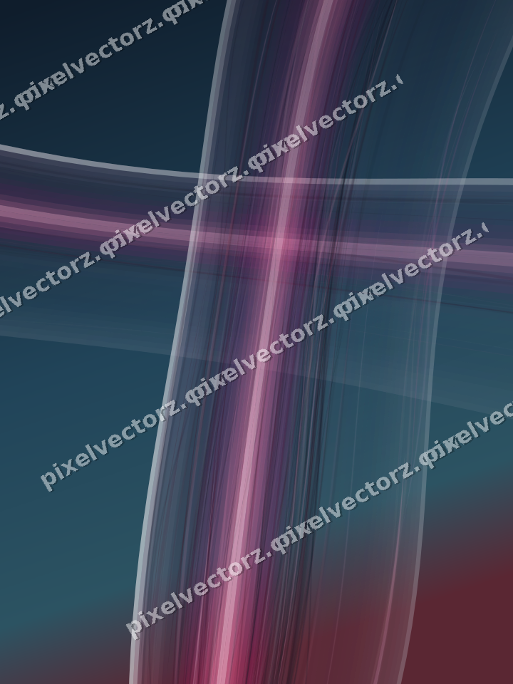 Abstrakter Glasbogen in Rosa und Blau