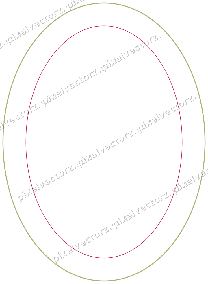 Dekorativer Zierrahmen in Limette und Rosa mit Oval