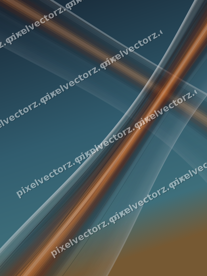 Abstrakter Glasbogen in Blau und Orange