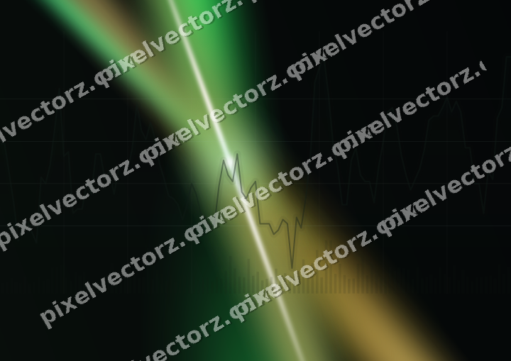 Leuchtender Neon Diagramm Hintergrund in Grün und Bernstein