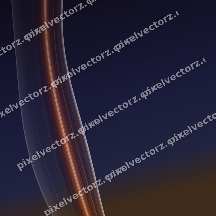 Abstrakter Glasbogen in Orange und Blau