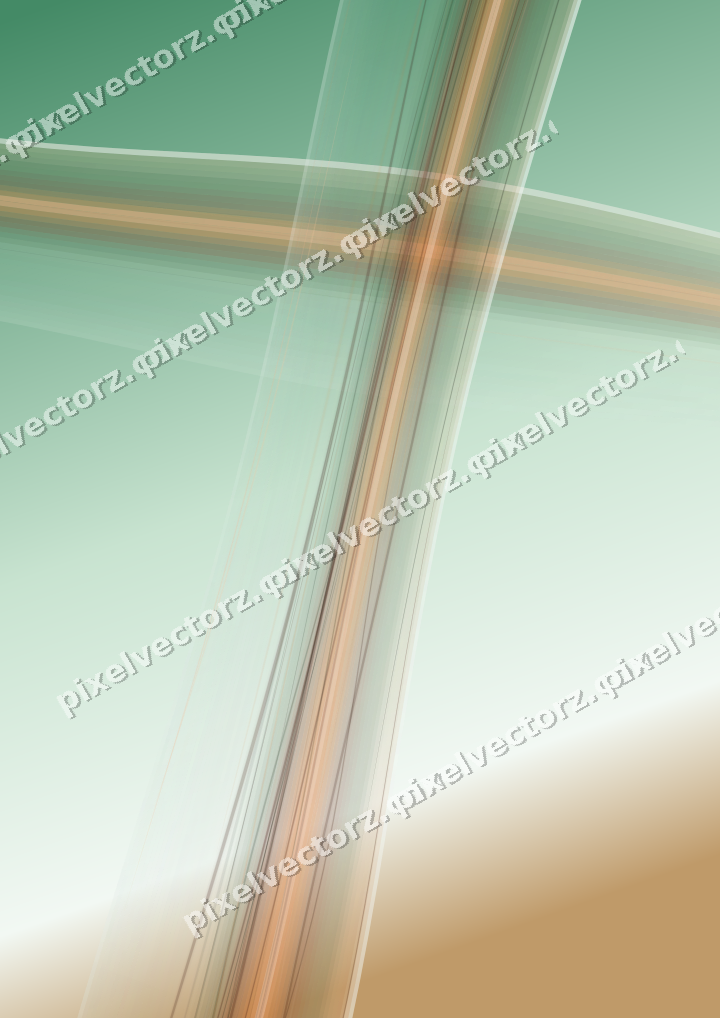 Abstrakter Glasbogen in Dunkelgrün und Orange
