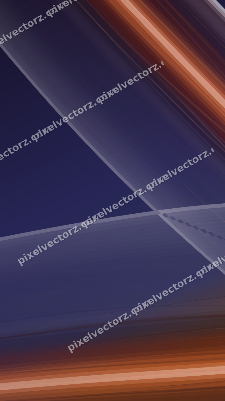 Abstrakter Glasbogen in Orange und Blau