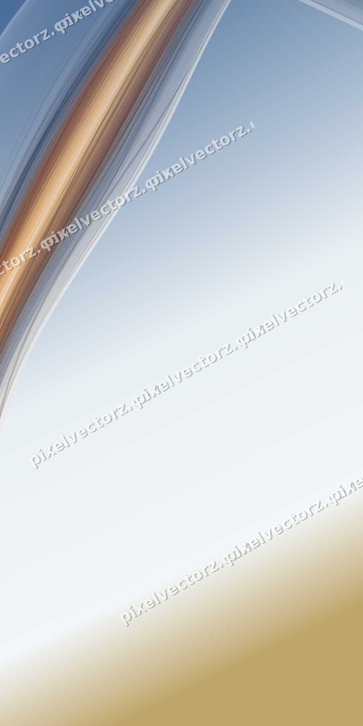 Abstrakter Glasbogen in Dunkelblau und Orange