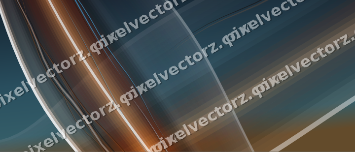 Abstrakter Glasbogen in Blau und Orange