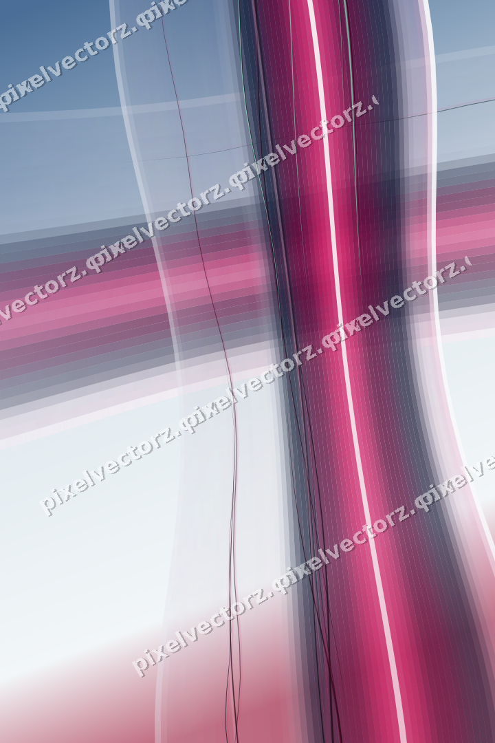 Abstrakter Glasbogen in Limette und Rosa