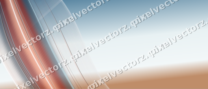 Abstrakter Glasbogen in Orange und Türkis