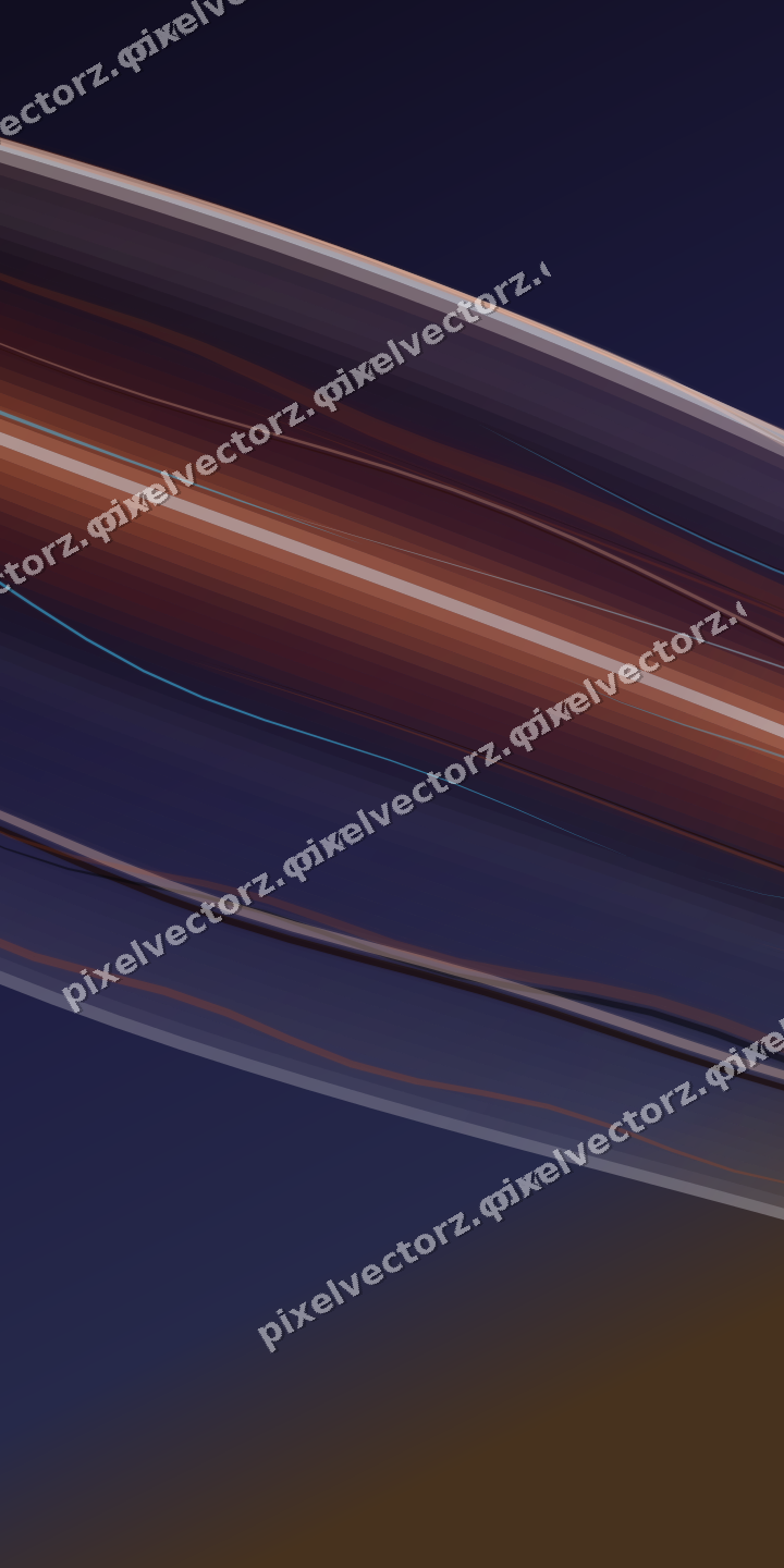 Abstrakter Glasbogen in Orange und Blau