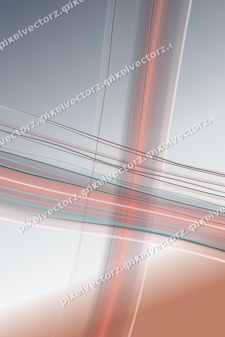 Abstrakter Glasbogen in Rot und Blassbernstein