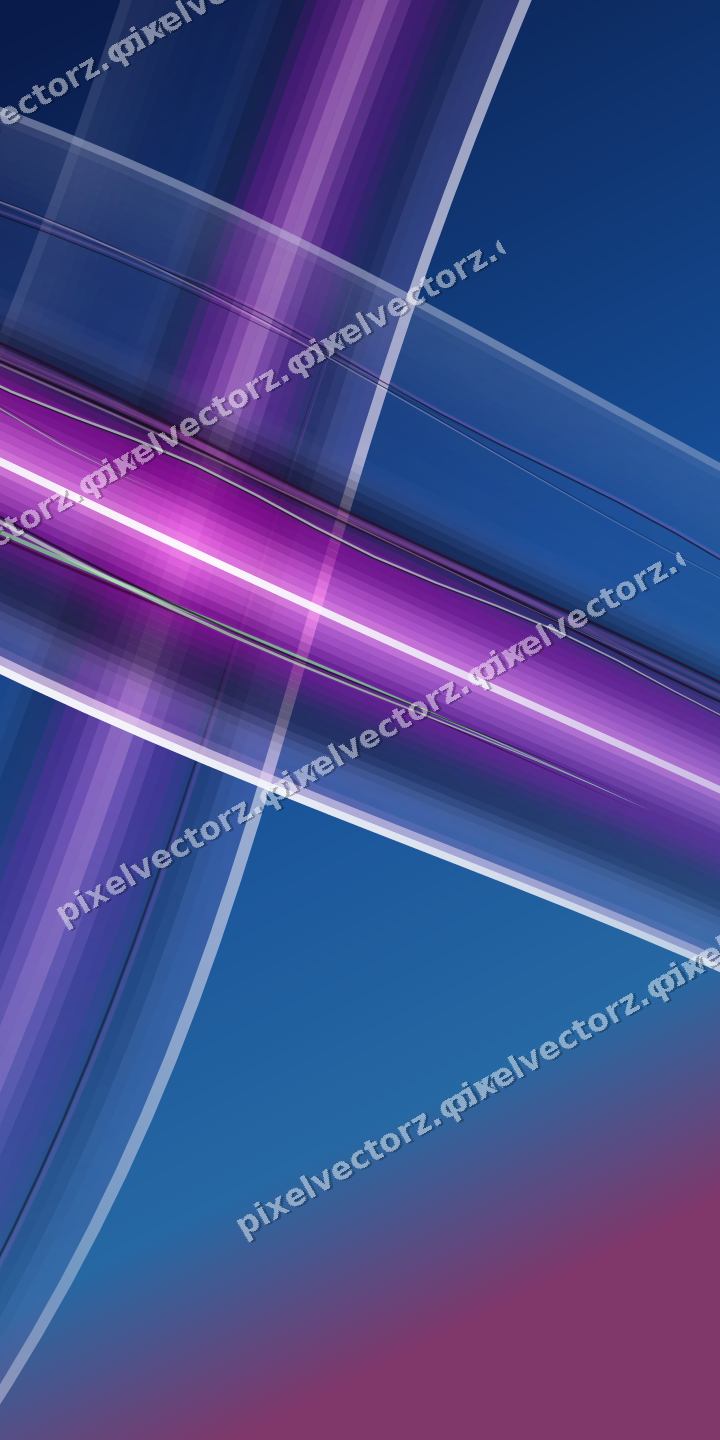 Abstrakter Glasbogen in Violett und Blau