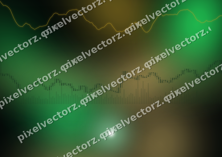 Leuchtender Neon Diagramm Hintergrund in Grün und Bernstein