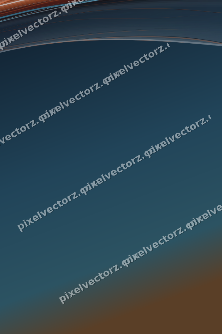 Abstrakter Glasbogen in Orange und Blau