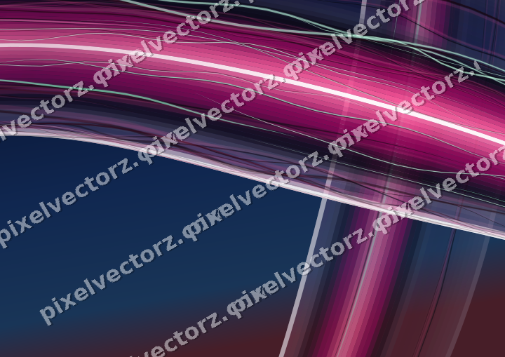 Abstrakter Glasbogen in Rosa und Blau