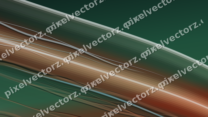 Abstrakter Glasbogen in Dunkelgrün und Orange