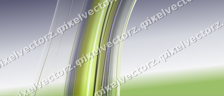Abstrakter Glasbogen in Violett und Limette