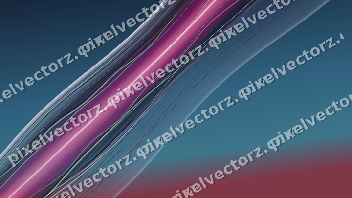 Abstrakter Glasbogen in Rosa und Blau