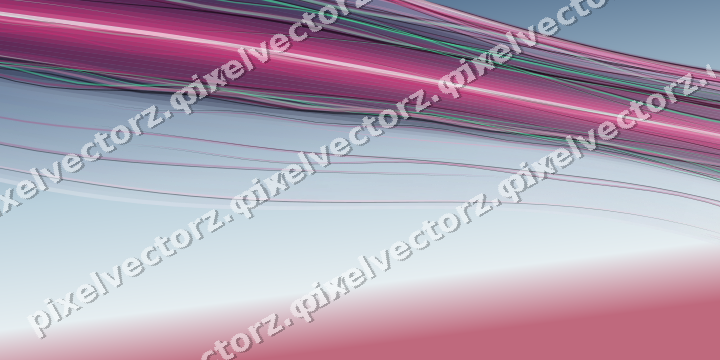 Abstrakter Glasbogen in Limette und Rosa