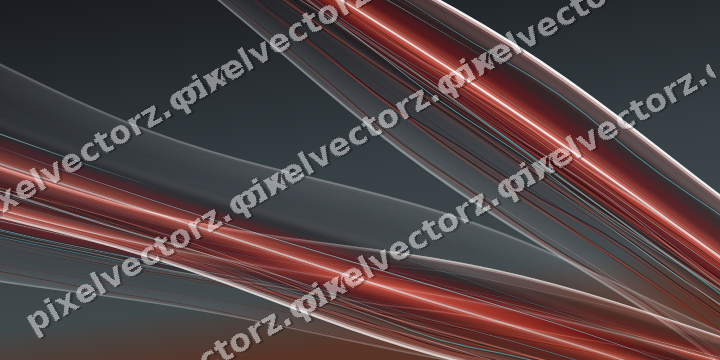 Abstrakter Glasbogen in Rot und Blassbernstein