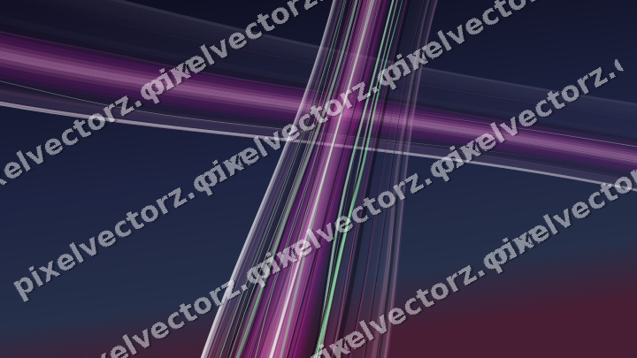 Abstrakter Glasbogen in Violett und Blau