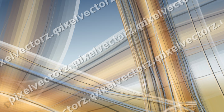 Abstrakter Glasbogen in Rot und Orange