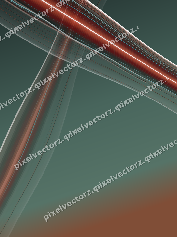 Abstrakter Glasbogen in Rot und Orange