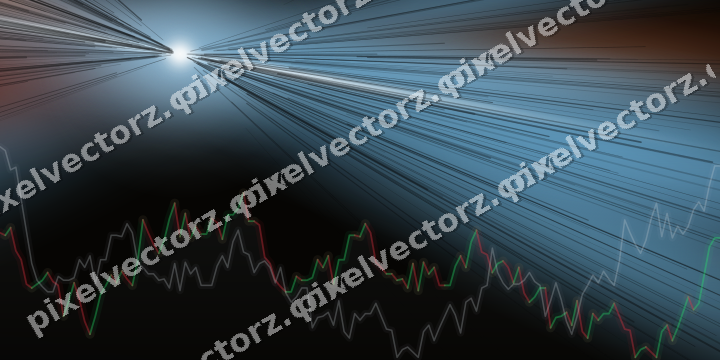 Leuchtender Neon Diagramm Hintergrund in Türkis und Rot