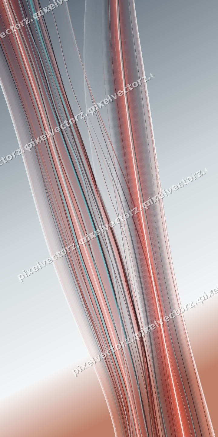 Abstrakter Glasbogen in Rot und Blassbernstein