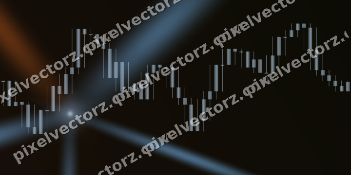 Leuchtender Neon Diagramm Hintergrund in Blau und Orange