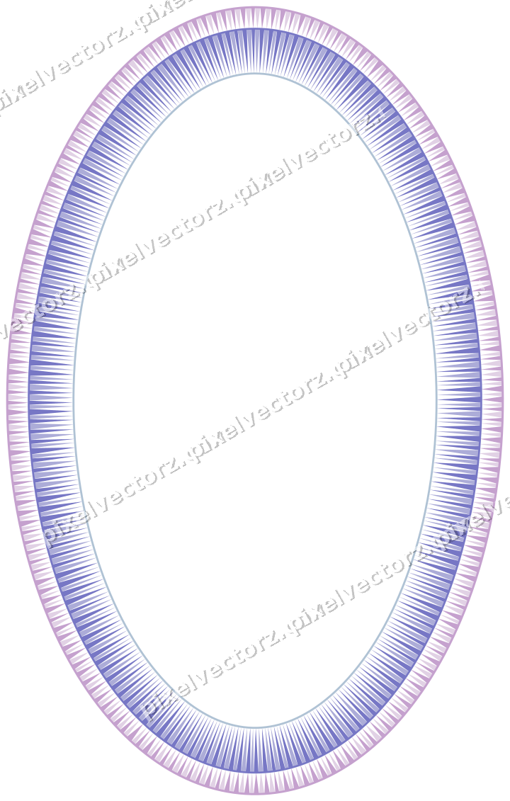 Dekorativer Zierrahmen in Violett und Blau mit Oval und Zahnschnitt