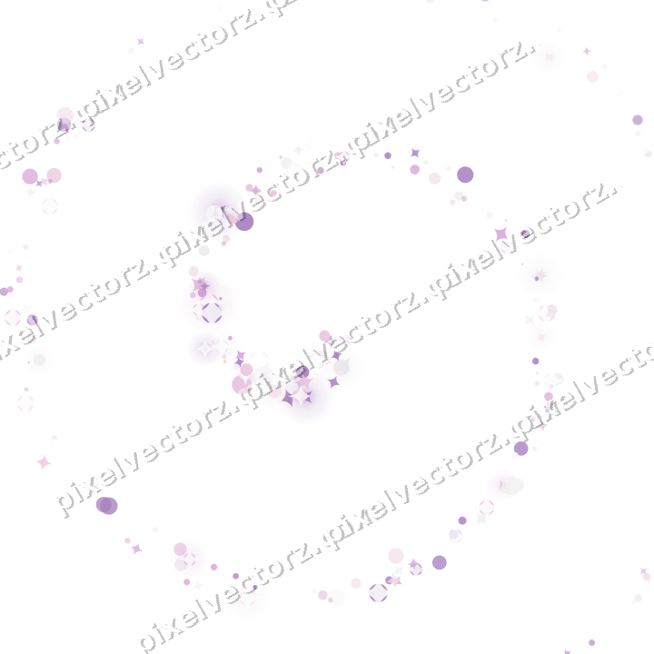 Glitzerspirale aus Funken und Punkten auf transparentem Grund
