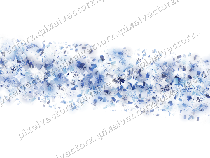Glitzerband aus Schneeflocken und Konfetti auf transparentem Grund