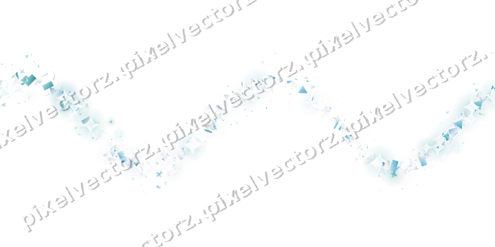 Glitzerwelle aus Sternen und Dreiecken auf transparentem Grund
