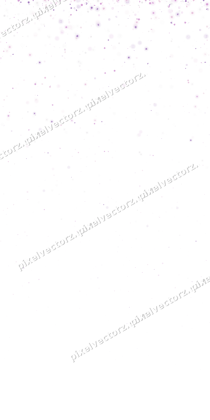 Glitzerregen aus Sternen und Herzen in Magenta auf transparentem Grund