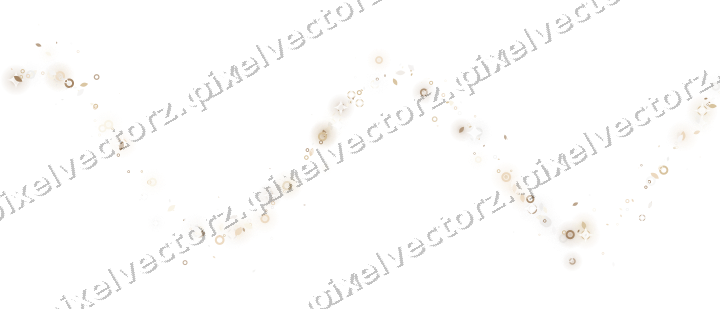 Glitzerwelle aus Tropfen und Ringen auf transparentem Grund