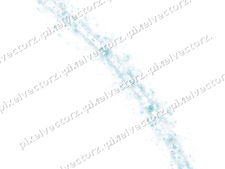 Glitzerbogen aus Schneeflocken und Splittern auf transparentem Grund