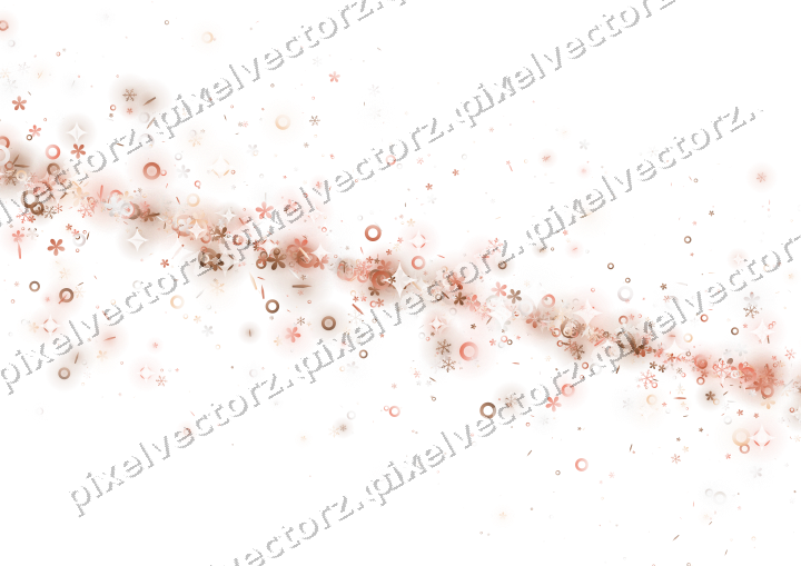 Glitzerband aus Schneeflocken und Blüten auf transparentem Grund