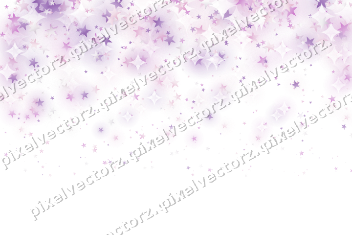 Glitzerregen aus Sternen in Magenta auf transparentem Grund