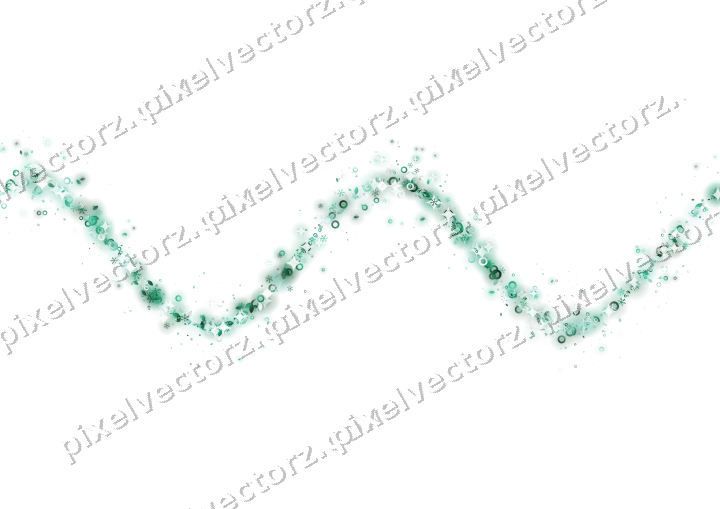 Glitzerwelle aus Schneeflocken und Tropfen auf transparentem Grund