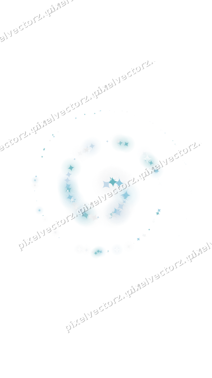 Glitzerspirale aus Funken in Türkis auf transparentem Grund