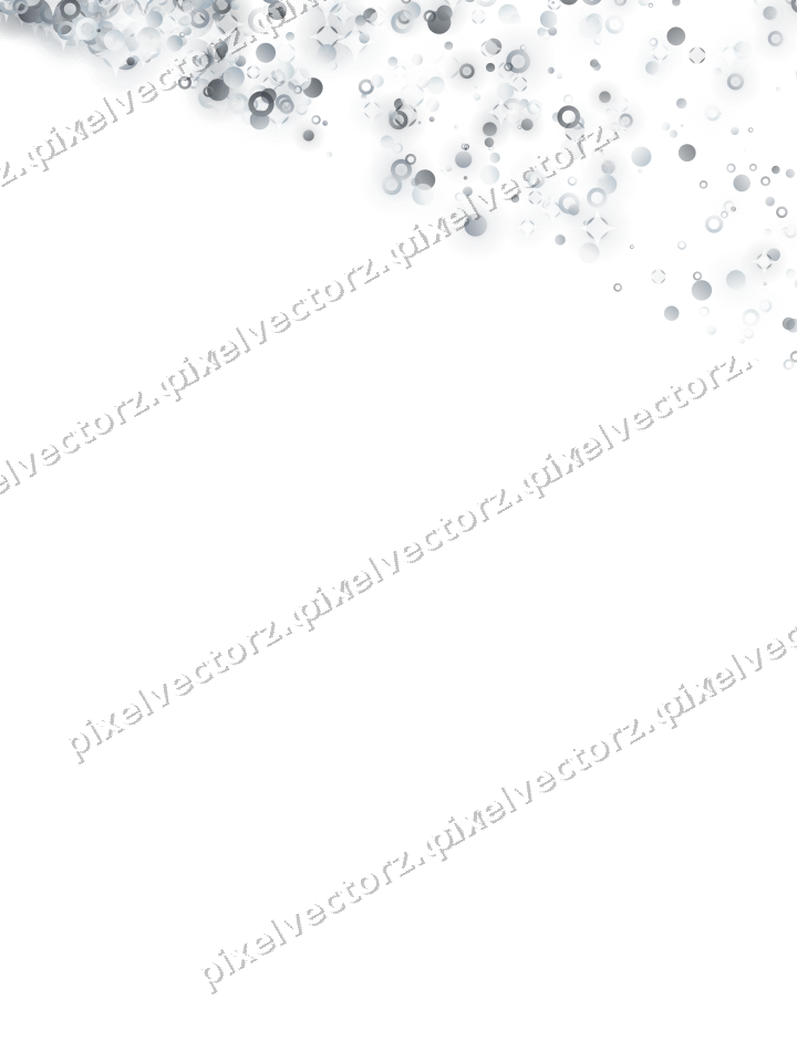 Glitzerfächer aus Punkten und Ringen auf transparentem Grund