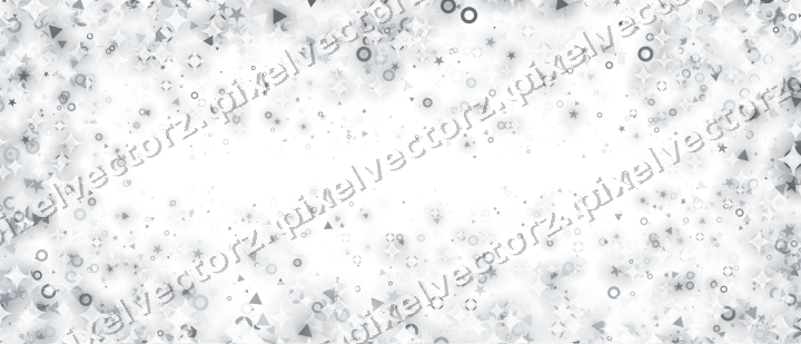 Glitzervignette aus Sternen und Ringen auf transparentem Grund