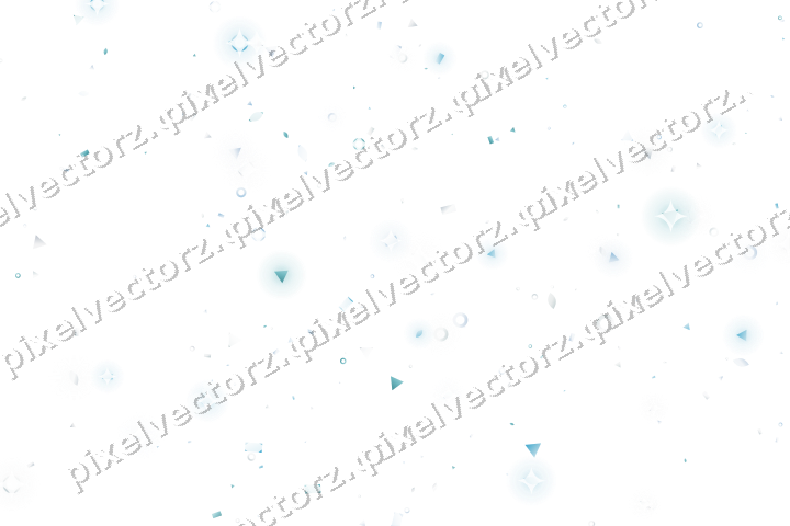 Glitzerstreuung aus Tropfen und Ringen auf transparentem Grund