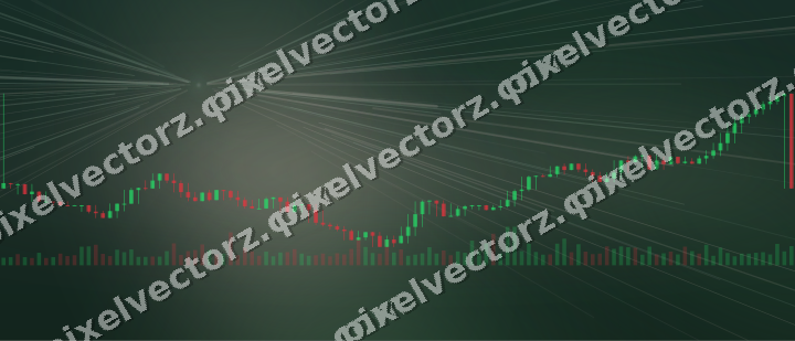 Leuchtender Neon Diagramm Hintergrund in Dunkelgrün und Rot
