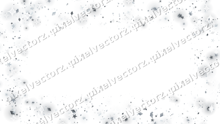 Glitzerrahmen aus Sternen und Rauten auf transparentem Grund