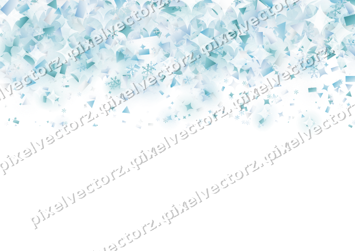 Glitzerregen aus Funken und Schneeflocken auf transparentem Grund