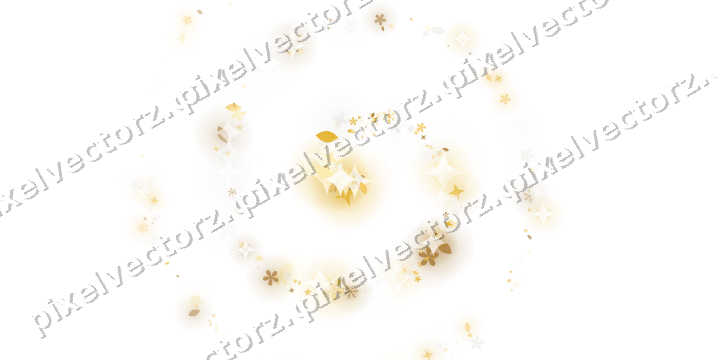 Glitzerspirale aus Sternen und Schneeflocken auf transparentem Grund