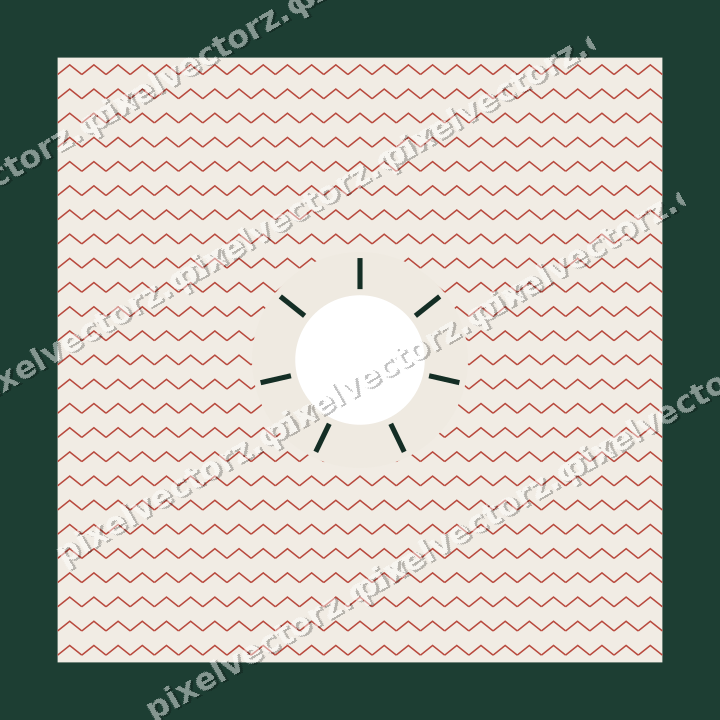 Decorative patterned mat frame in dark red and dark green with zigzag